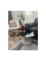 Evode Design | Döner Orta Sehpa – Füme Camlı Modern - Görsel 2